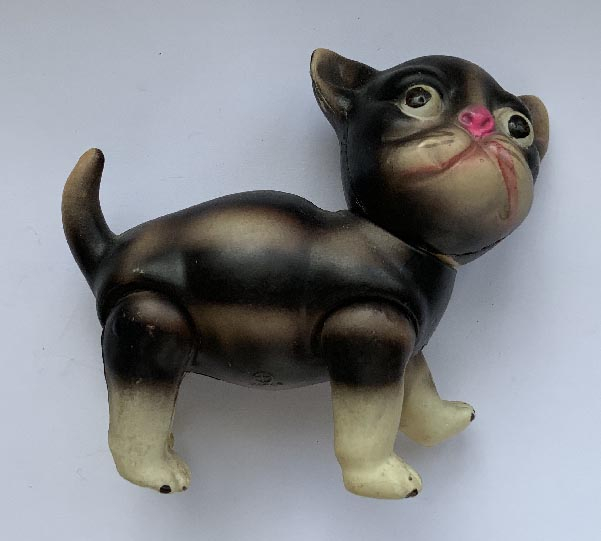 circa 1920-30's Japanese made comical celluloid cat toy